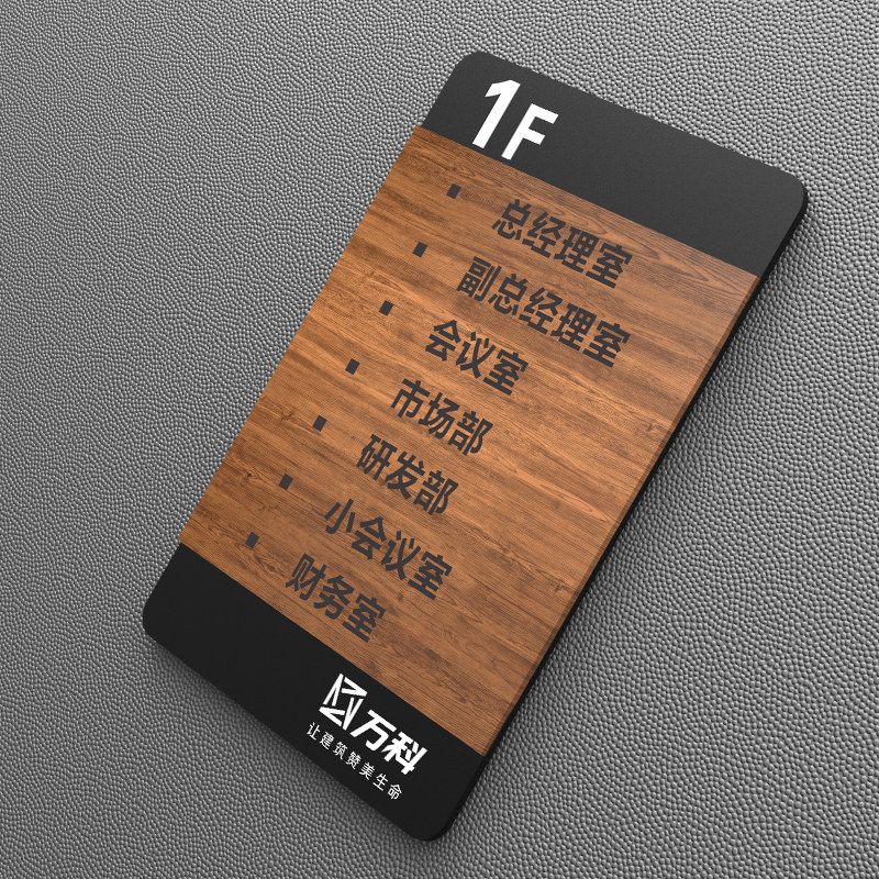 楼层指示牌索引酒店大厅大堂数字高档标识牌墙标志牌