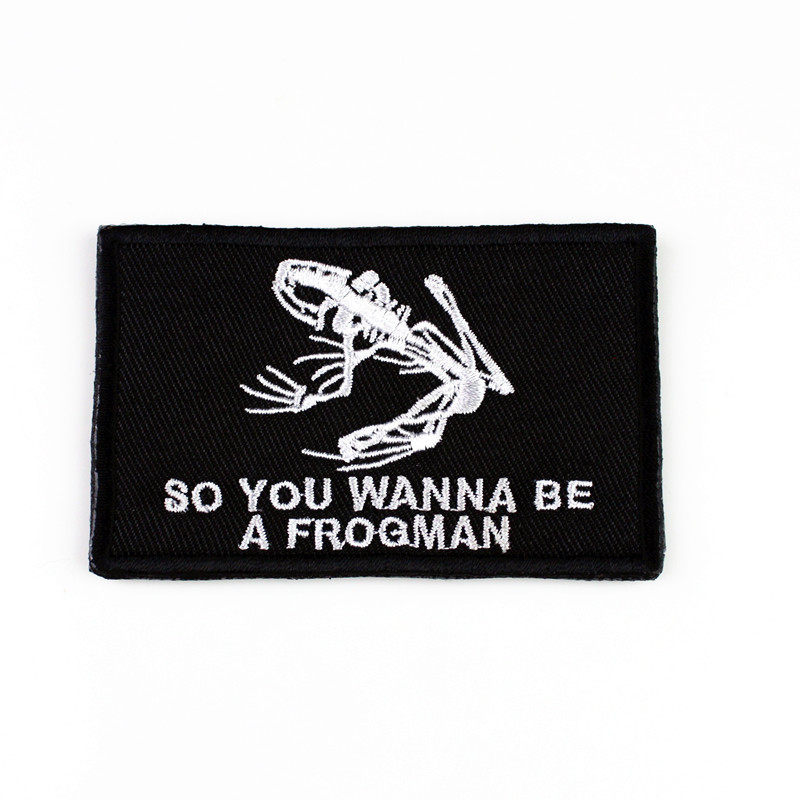 个性刺绣旗帜魔术臂章usa蛙人海豹骷髅青蛙贴章
