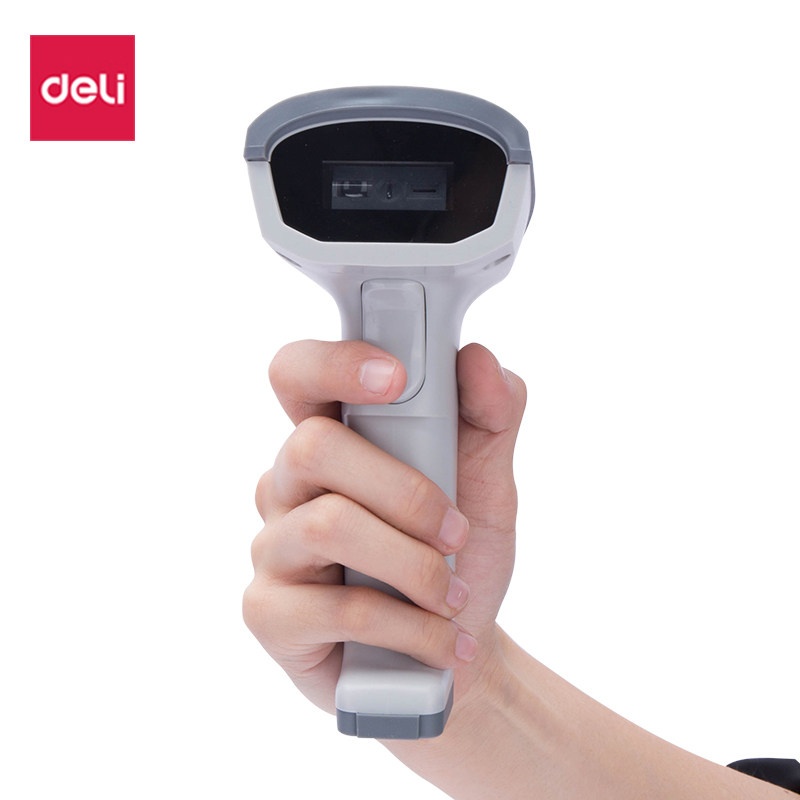 得力14882扫码枪超市扫描机快递把抢支付宝微信收款条形码扫码器
