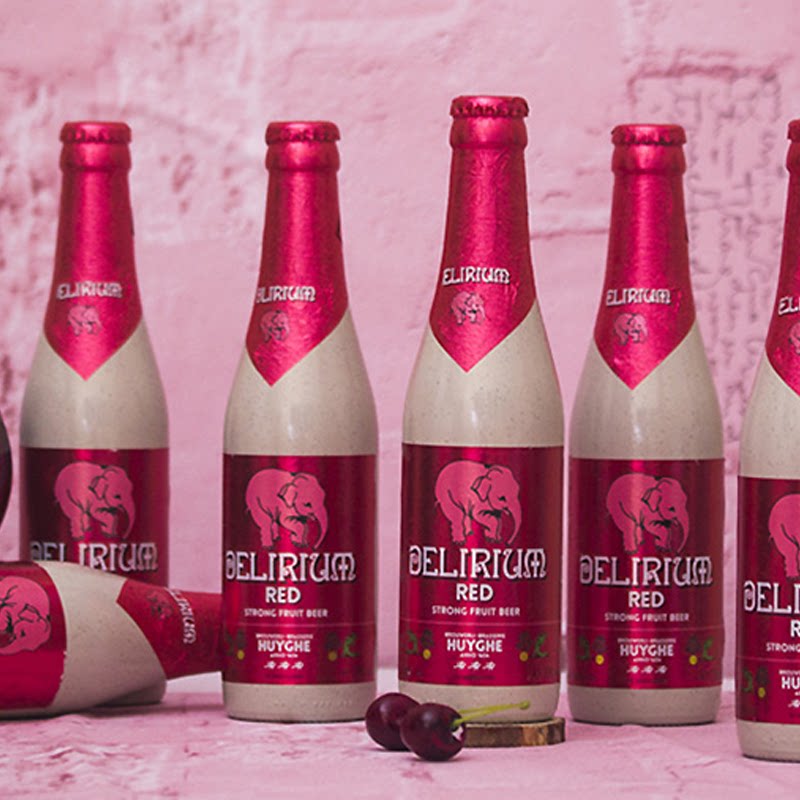 整箱比利时进口粉象樱桃啤酒330ml果味味精烈性啤酒