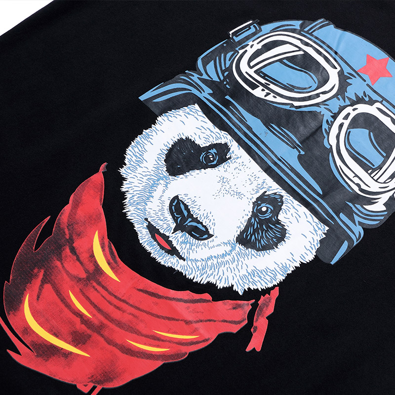 gxxh大码男装潮牌胖子短袖熊猫t恤