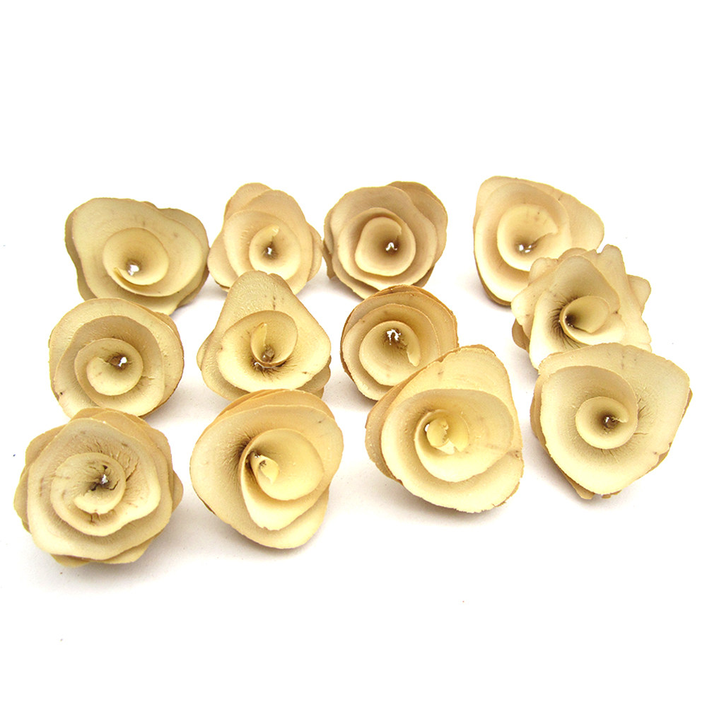 木卷花可染色机切花家居装饰木旋花工工艺品节日拍摄干花