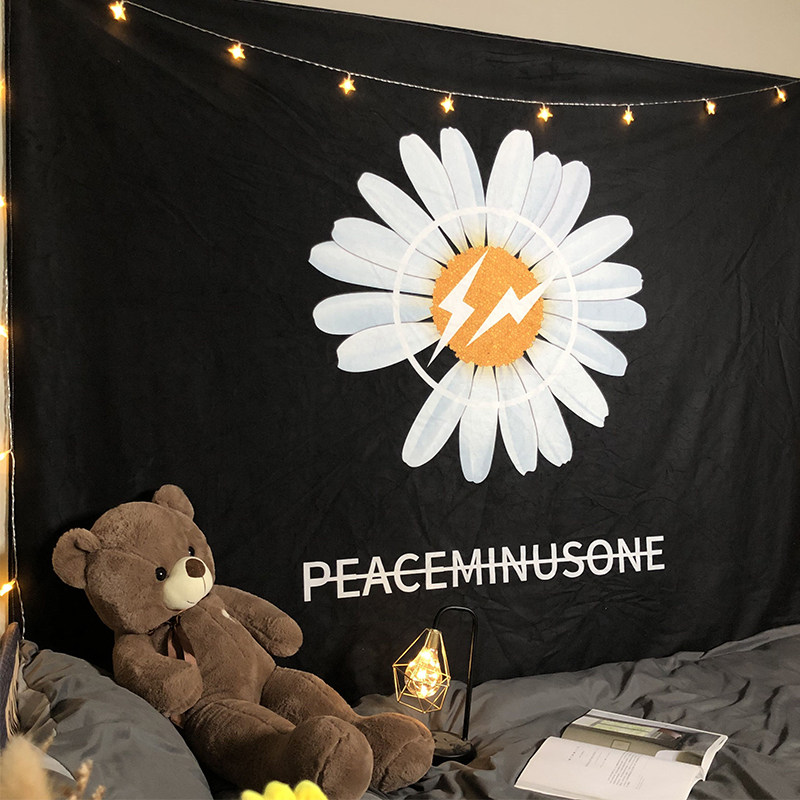 小雏菊潮牌挂布ins墙布出租屋墙壁床头卧室房间挂毯