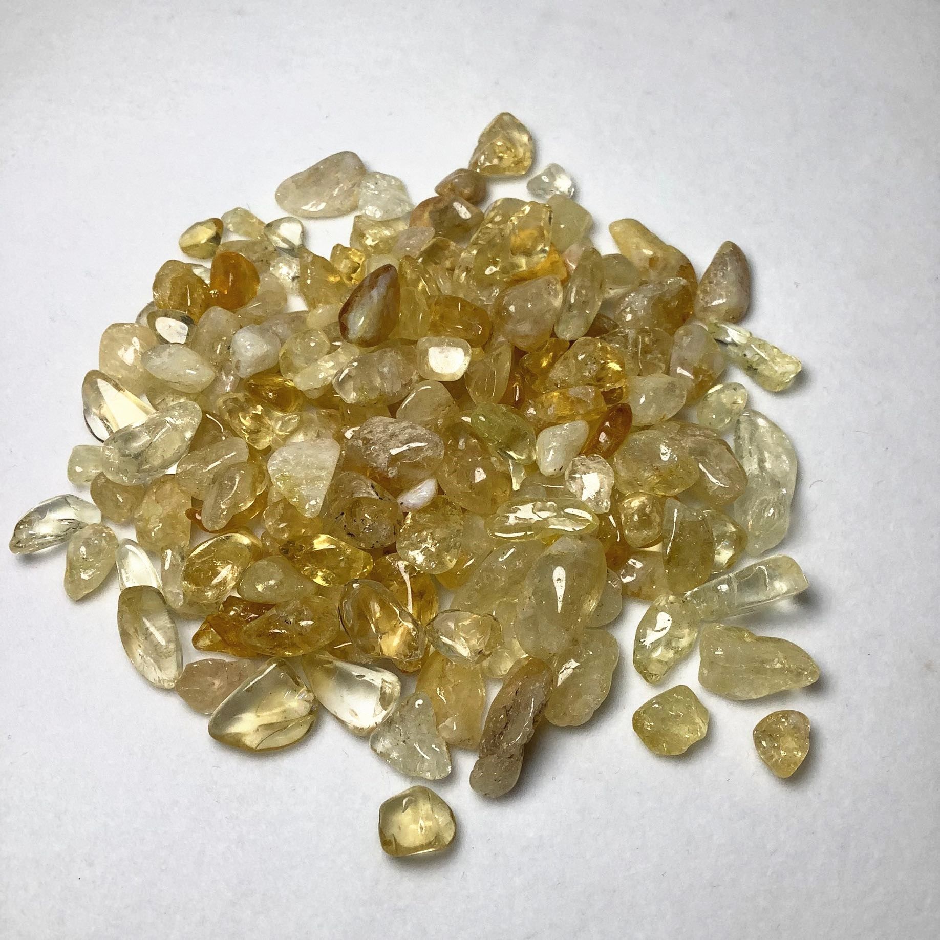 消磁天然白粉黄水晶碎石手链净化碗消磁石能量摆件