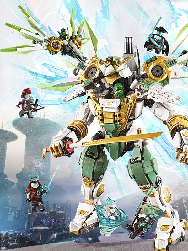 乐高幻影忍者泰坦机甲机器人积木男孩子拼装玩具建构