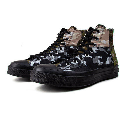 converse匡威男女女鞋2020新款迷彩拼接高帮帆布鞋帆布鞋