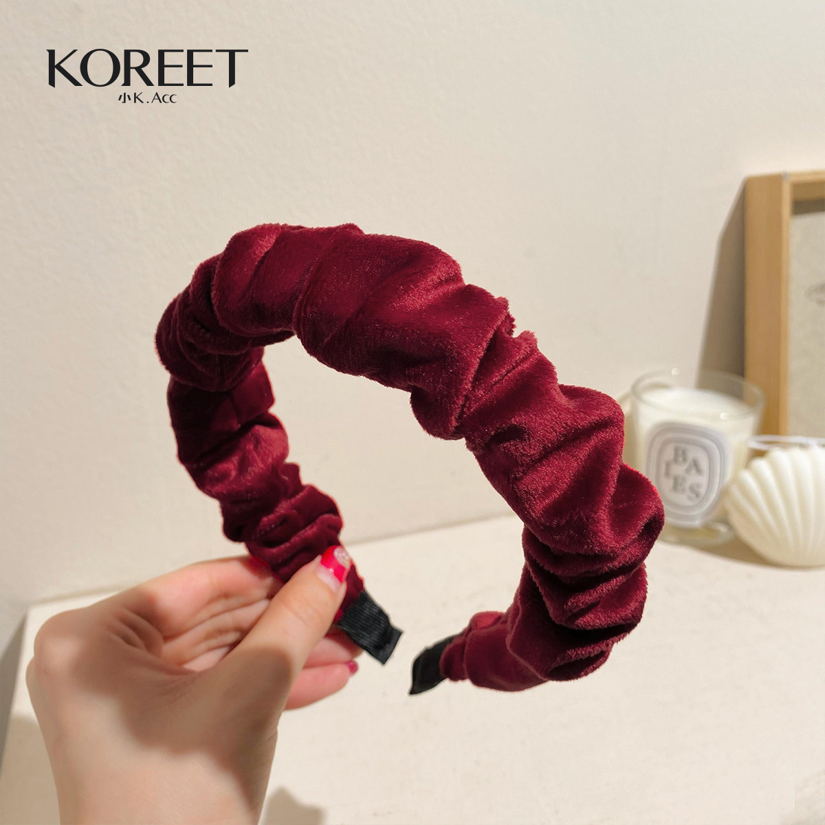 红色发箍女高颅顶高级感头箍发卡网红2021年新款高档2022年头饰