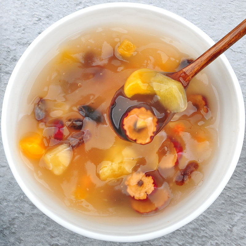 缤纷水果藕粉 早餐营养西湖非手削红枣莲藕纯罐装藕粉水果羹500g