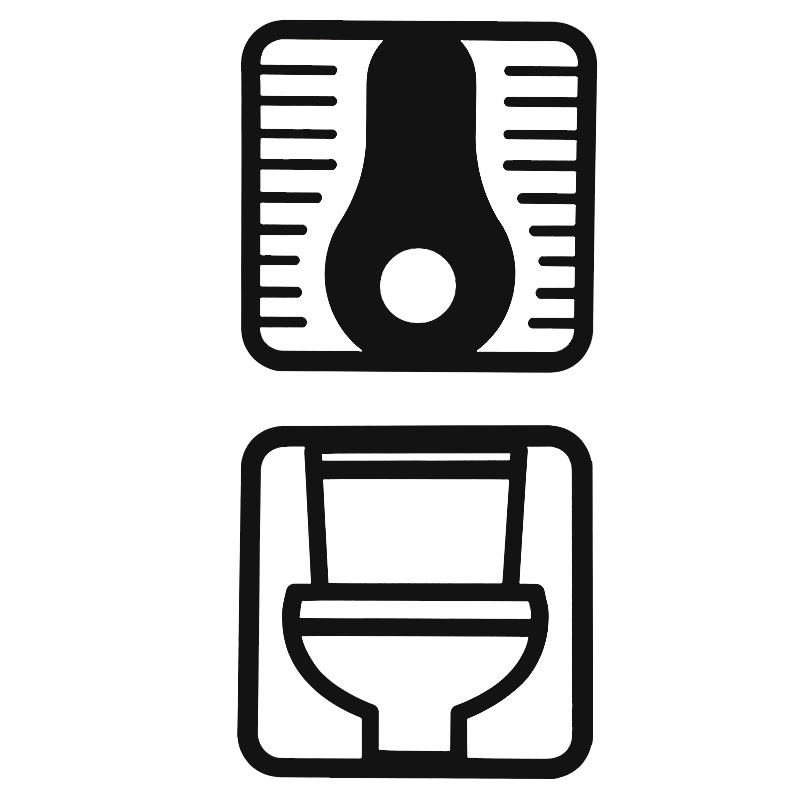 禁止吸烟提示马桶更衣室指示小心心地滑蹲坐便标志牌
