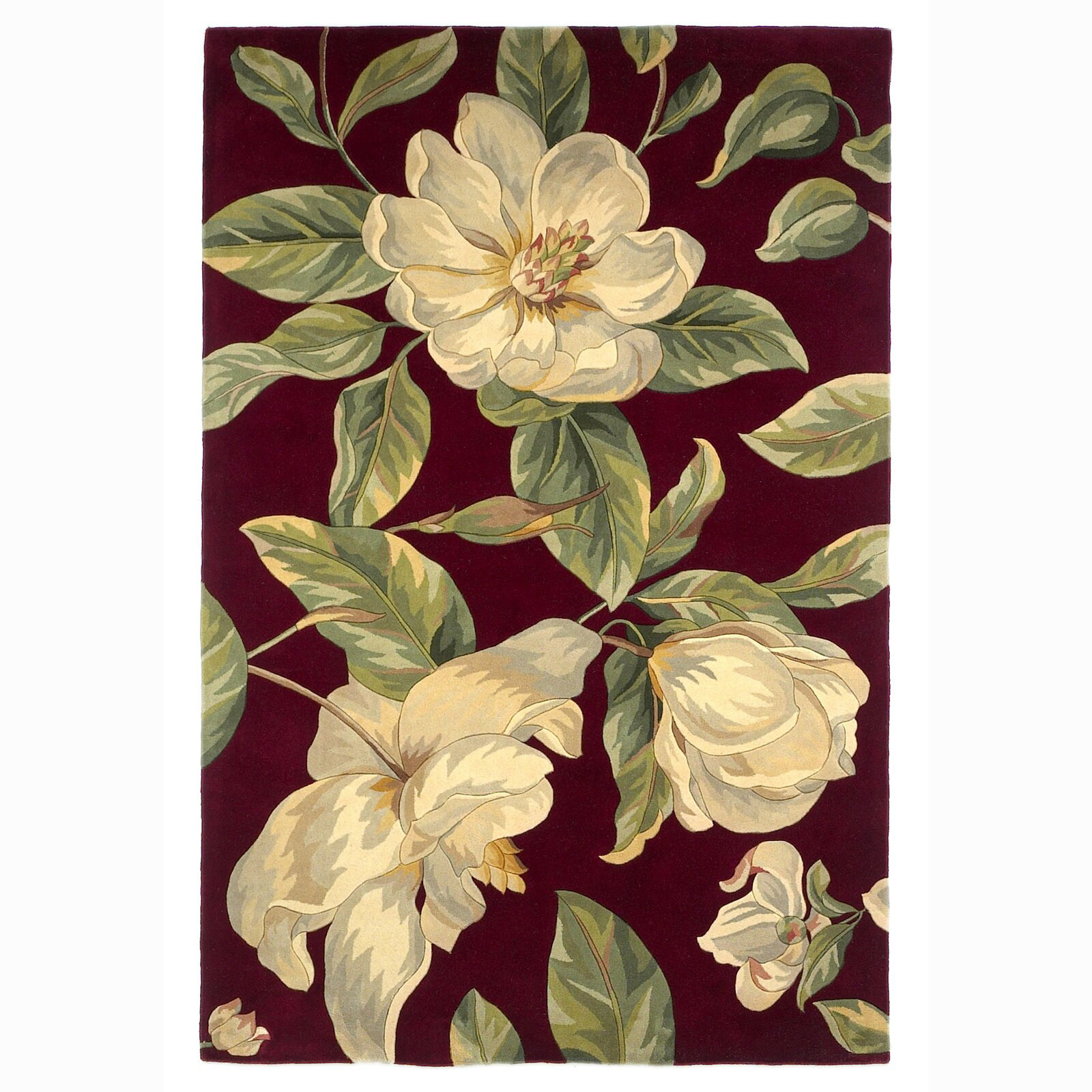 纽约地毯四色卧室客厅下城羊毛纯羊玉兰花佳丽地毯