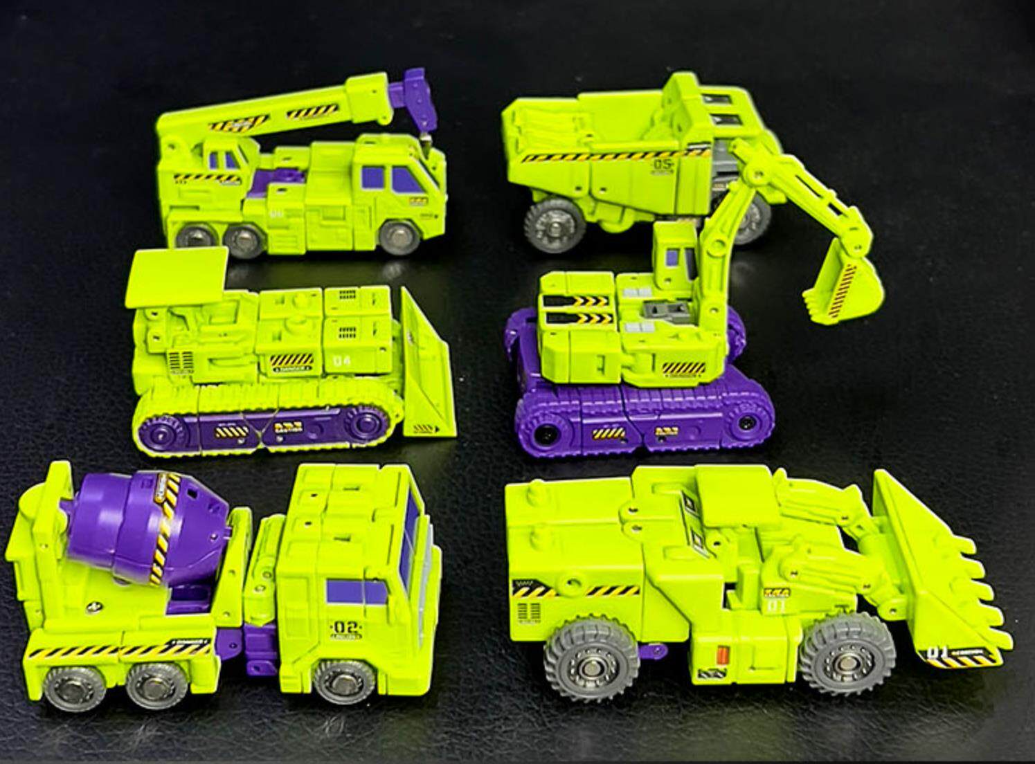 na大力神六合合体比例贴纸挖掘推土铲车搅拌变形金刚模型专区