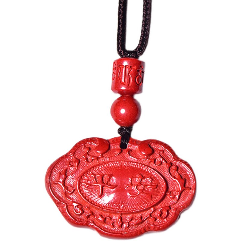 天热朱砂平安如意吊坠男女女款项链帝王砂福项坠