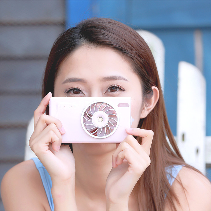 空调扇迷你手拿随身学生宿舍小电风扇办公室可充电水喷雾风扇家用