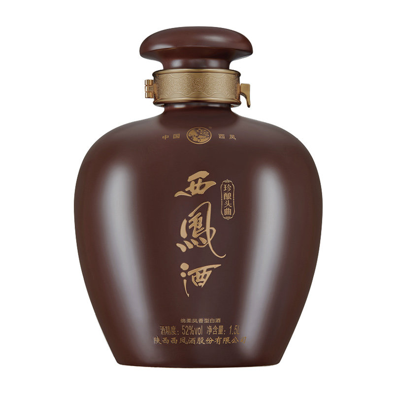 西凤酒52度珍酿头曲凤香型粮食酒水白酒15l坛装国产白酒