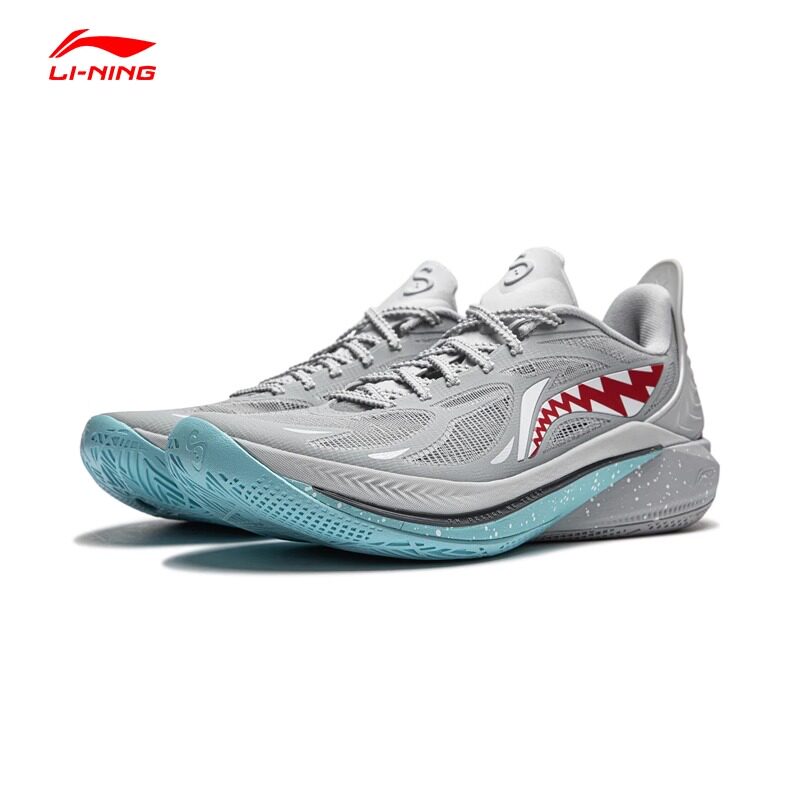 李宁音速12大白鲨篮球鞋2024新款男子减震防滑实战运动鞋abau019