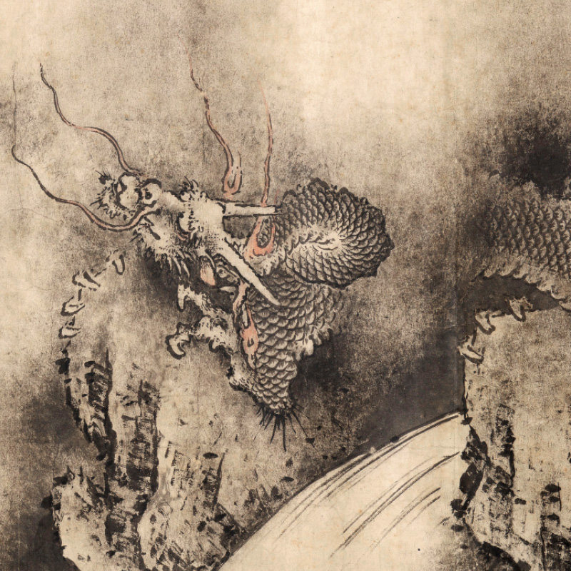 陈容九龙图画龙画像镇宅新中式客厅装饰画水墨画国画现代装饰画