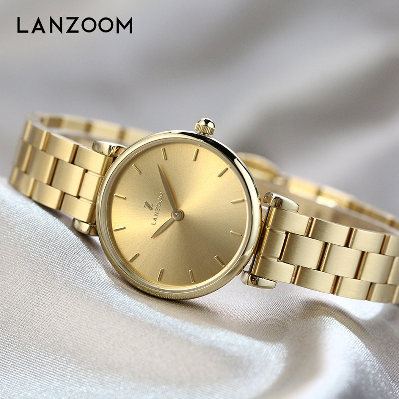 手表蓝族lanzoom女士轻奢ins简约表盘石英表女送国产腕表