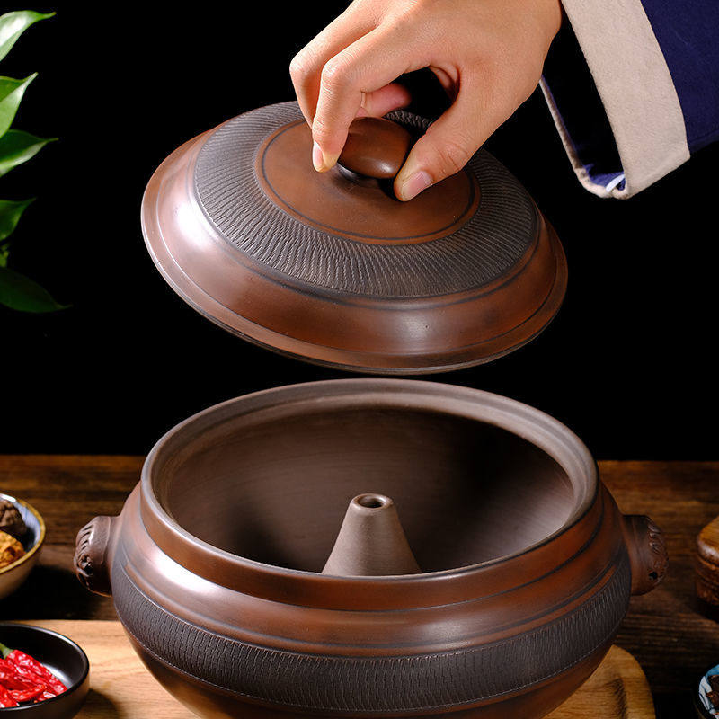 汽锅云南建水紫陶手工家用气锅煲汤汤锅套装汽锅