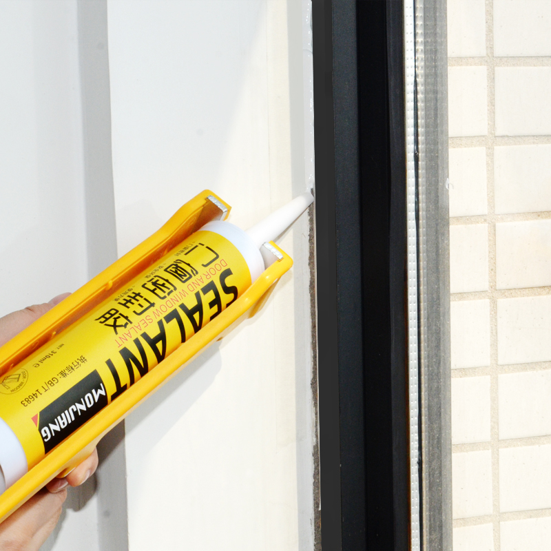 玻璃胶家用窗缝门窗密封胶防水耐候中性瓷白硅胶粘接门框强力胶
