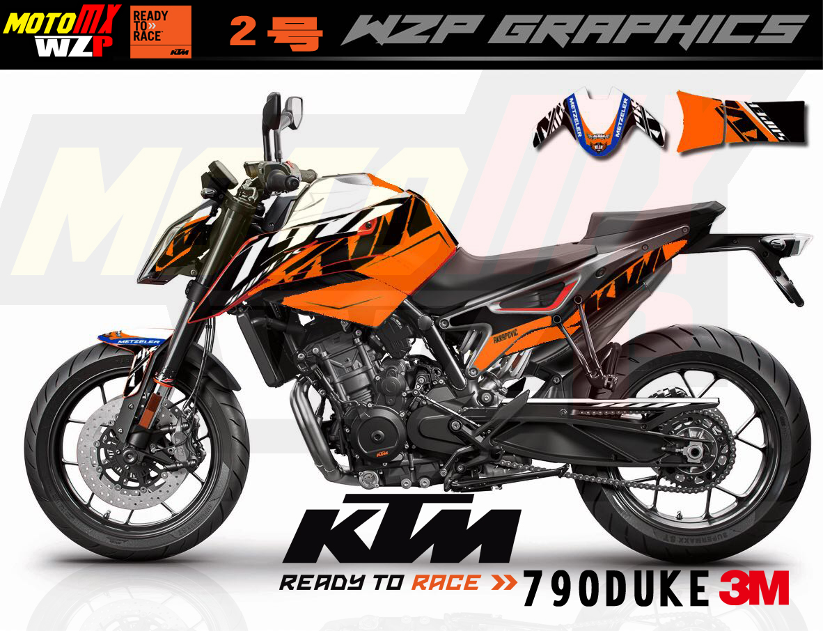 ktm790duke改装,ktm790duke改装排气 ktm790duke杜克全车改装改装车车贴贴纸贴花wzpgraphics贴纸
