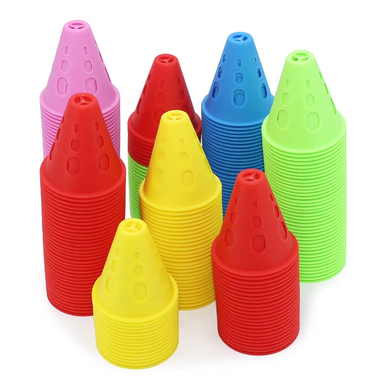 轮滑训练防风桩平花桩桩杯加厚路障角标圆形轮滑桩