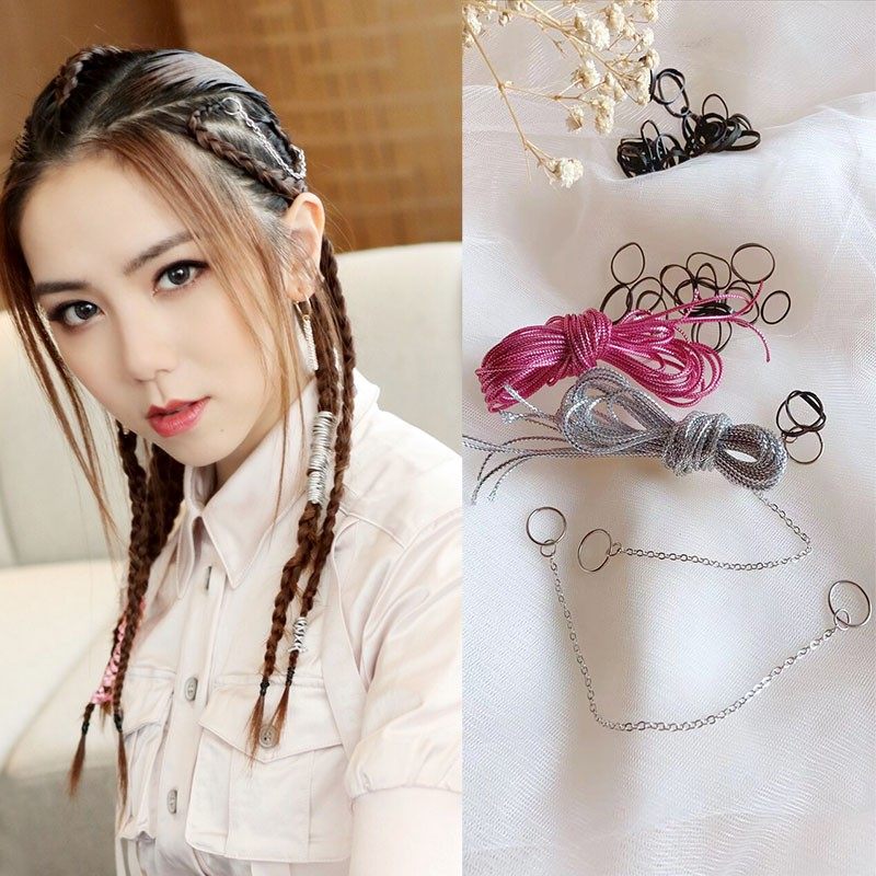 邓紫棋同款朋克编织嘻哈辫子精灵头饰女脏辫编发饰