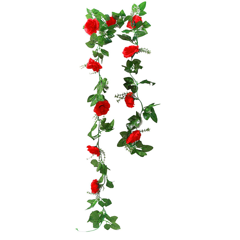 仿真玫瑰玫瑰花花藤假花藤条塑料藤蔓植物客厅仿真花