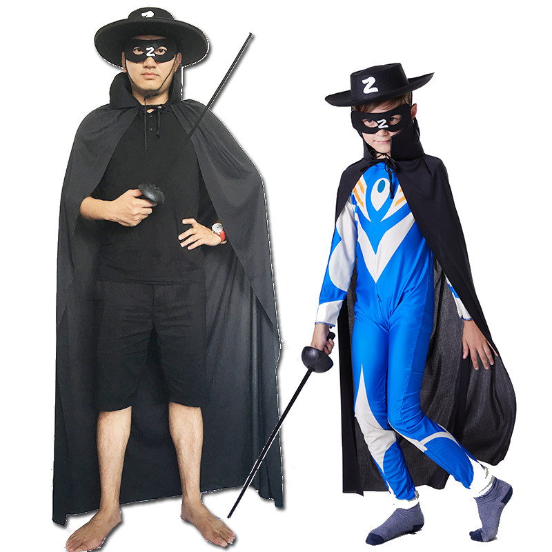 万圣节佐罗服装成人情侣儿童男女化妆舞会cosplay佐罗演出服装