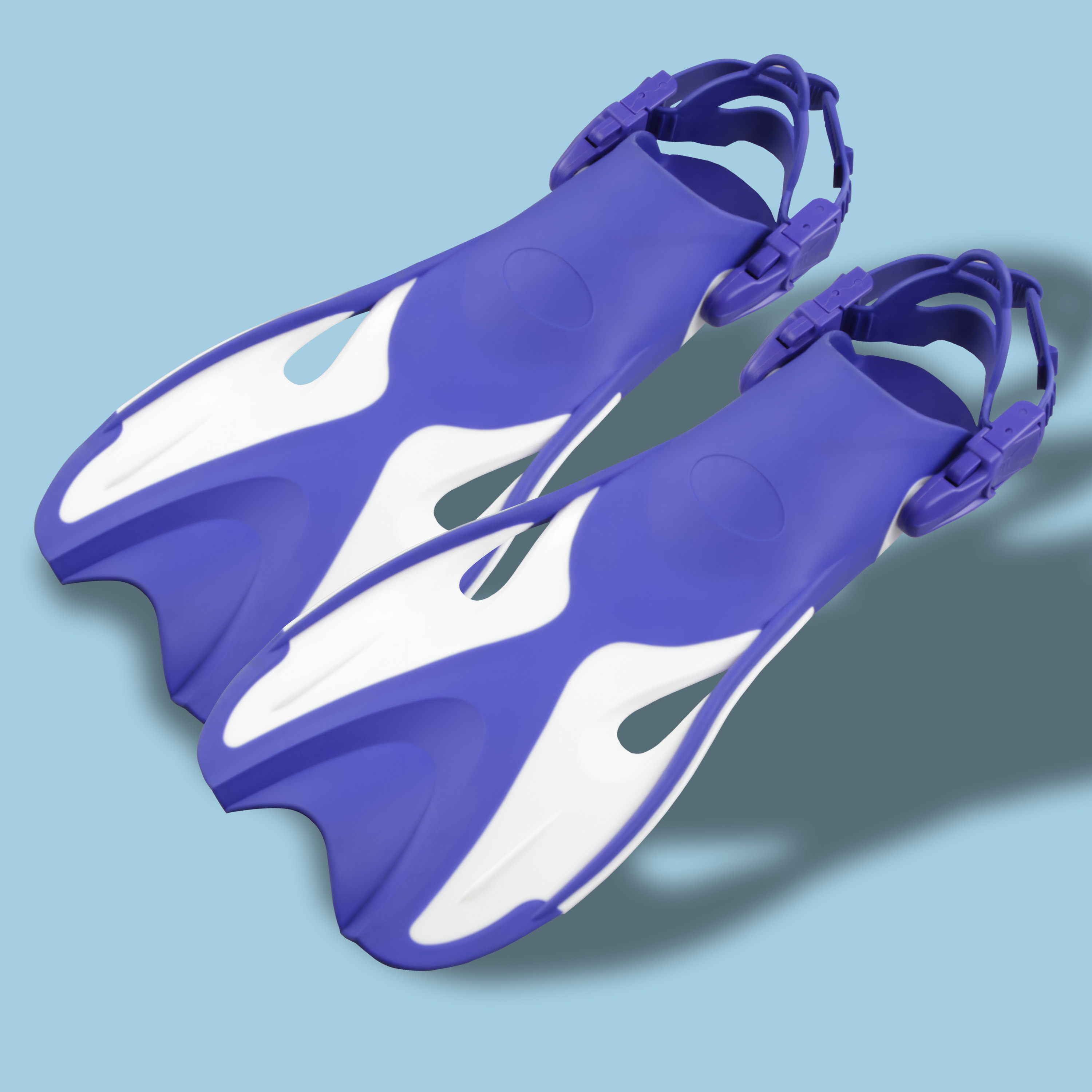 2445码成人儿童专业潜水多用途短脚脚蹼开跟式可脚蹼