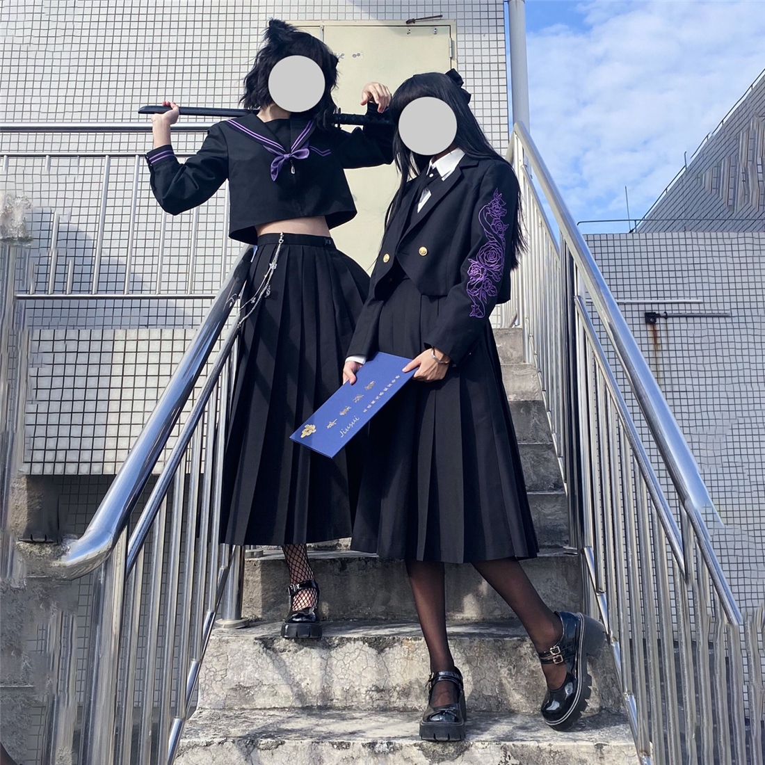 清仓不良护奶西装套裙制服jk刺绣现货原创jk