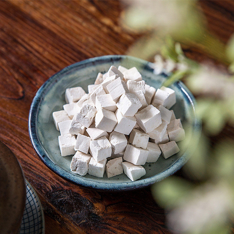 茯苓中药材白茯苓丁土可磨250克包邮茯苓
