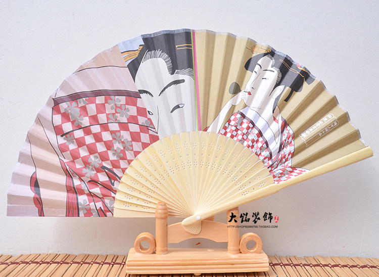 扇子日本和服新款女式折扇日式和风绝美樱花工艺扇