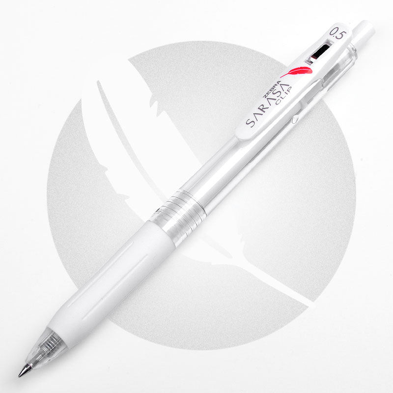 日本zebra斑马jj99红色羽毛按动中性笔jj15白杆中性笔