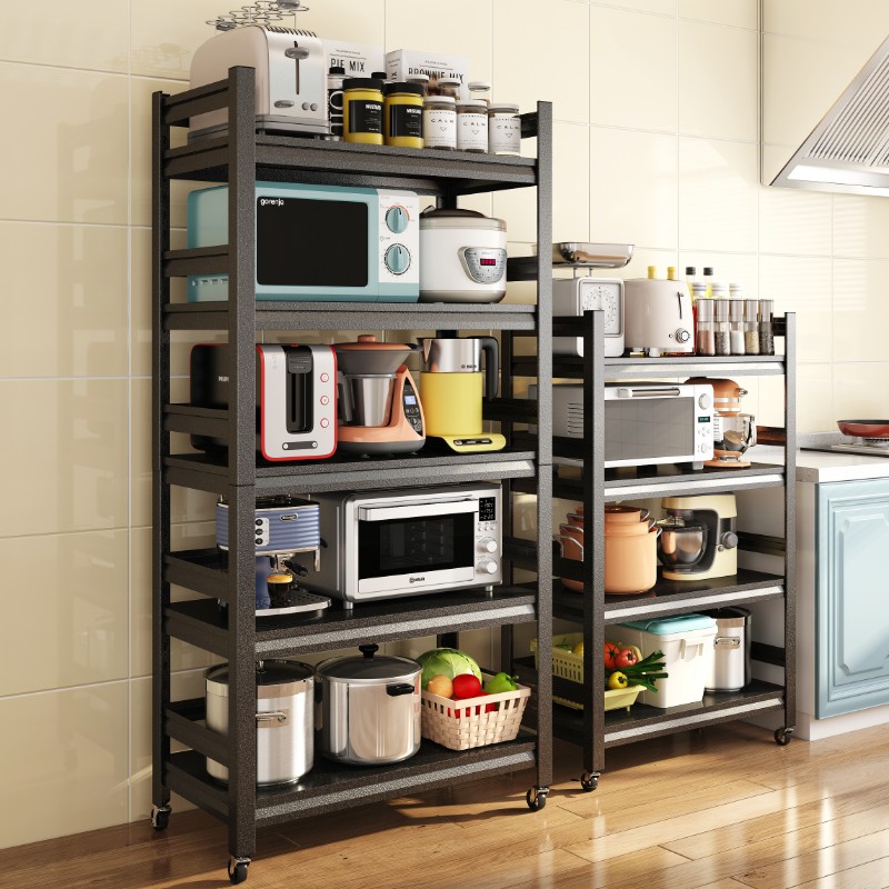 厨房置物架落地多层收纳用品家用大全多功能微波厨房置物架