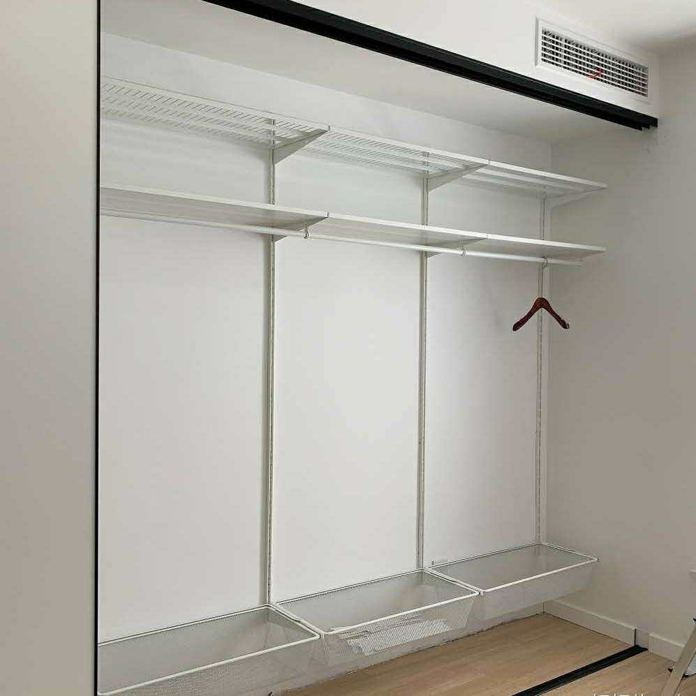 宜家家博阿克开放式储物衣柜组合搁板板式墙壁简易衣柜