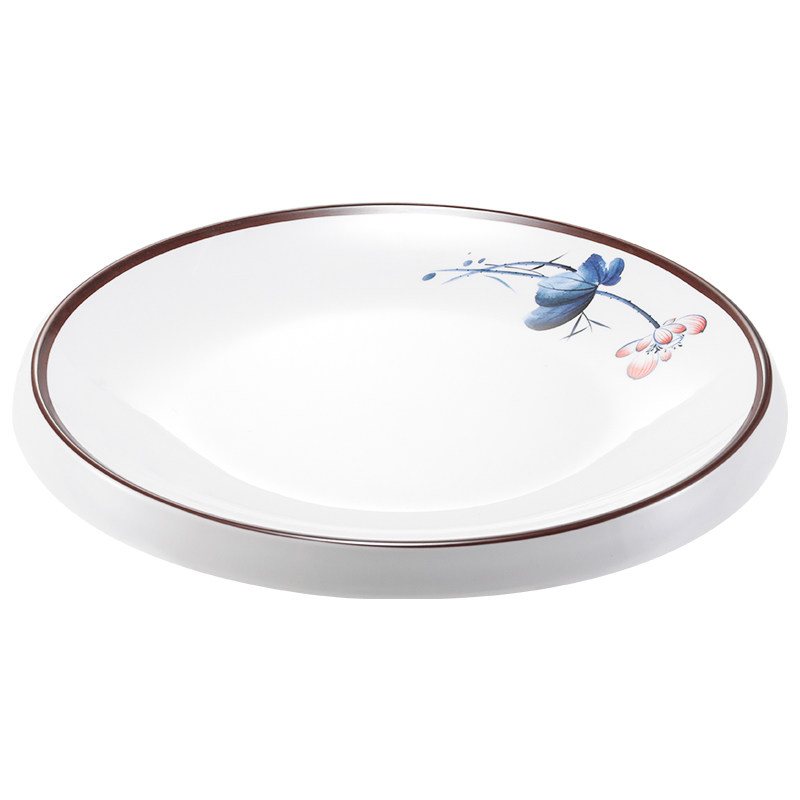 凯柏雅密胺餐具仿瓷酒店饭店特色菜盘子塑料圆形盘