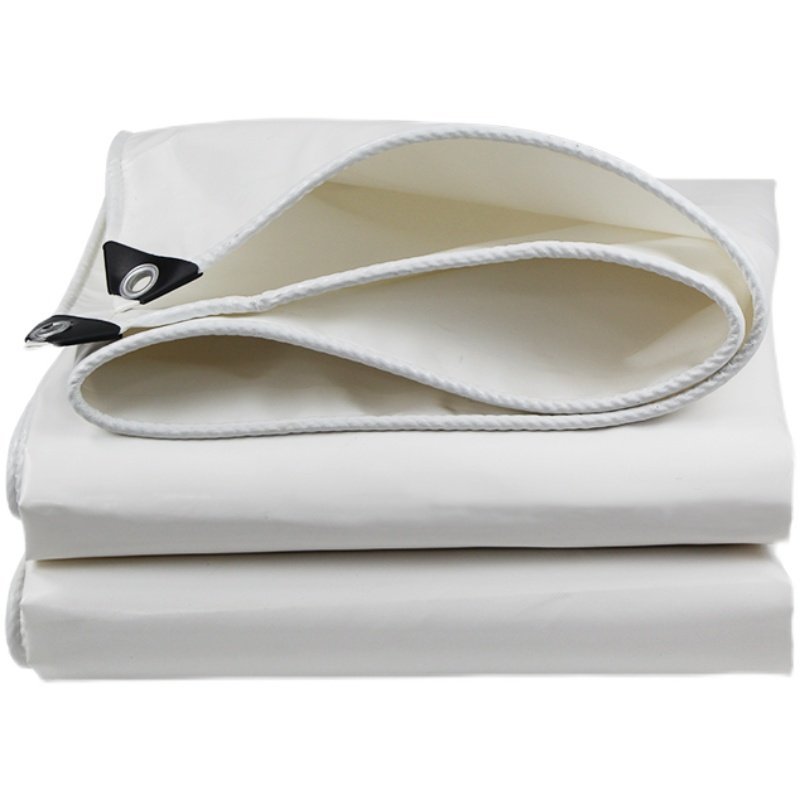 白色布遮阳油苫防雨布遮阳广告加厚棚布雨棚推拉防雨布