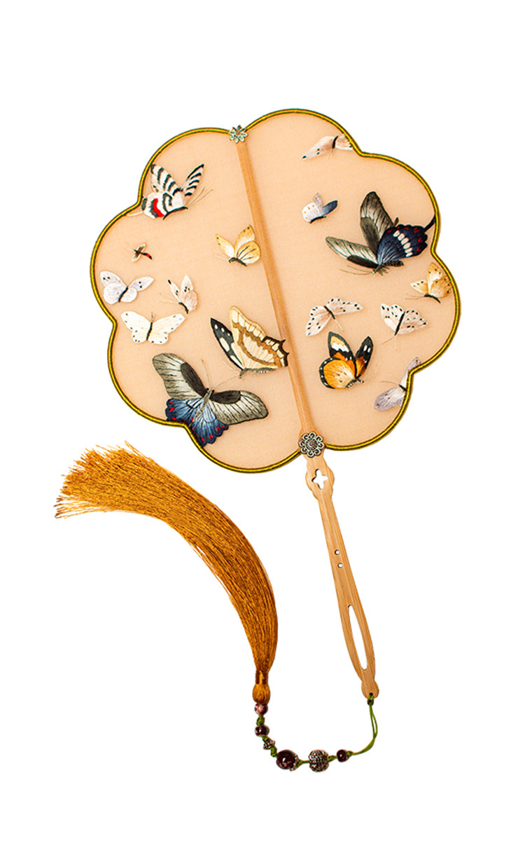 苏州手工刺绣团扇古风汉服扇子中式绣花宫扇扇子