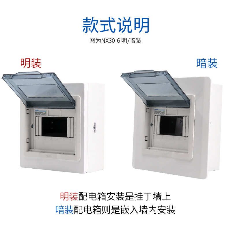 正泰配电箱nx-30家用空开布线盒明装暗装室内12pz开关断路器dz47
