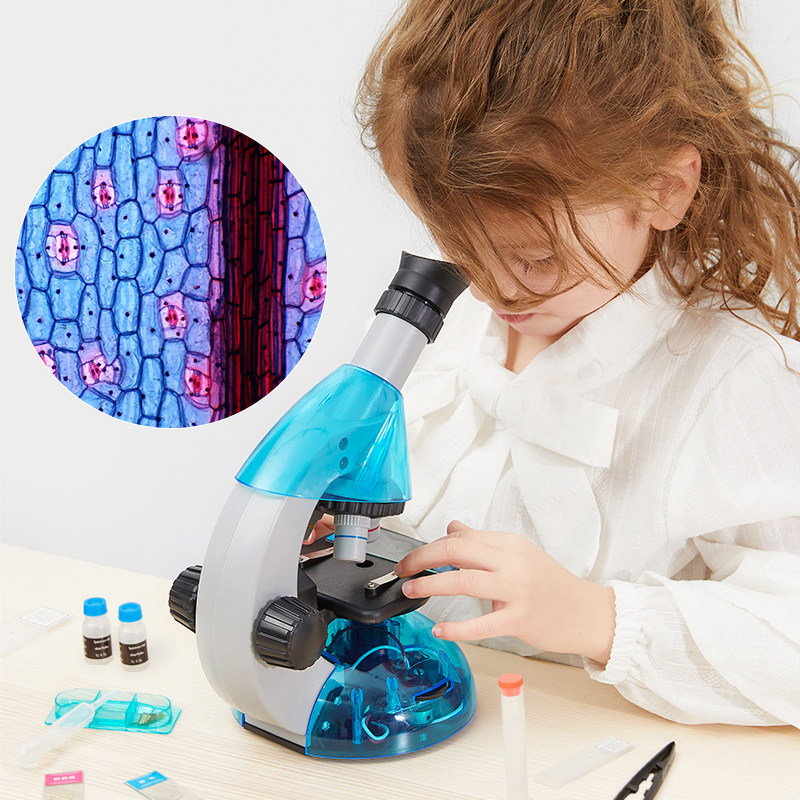 西湾儿童显微镜 mi1000x小学生生物生日礼物高倍变倍细胞细菌昆虫