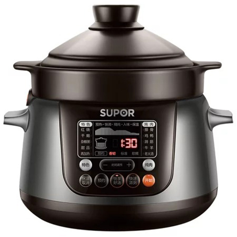 苏泊尔电炖锅3l全自动煲汤电砂锅4l煲煮粥陶瓷养生锅家用5l紫砂锅