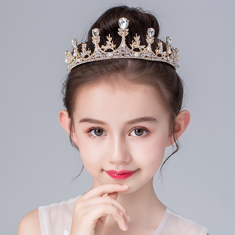 儿童皇冠头饰公主水晶晶发小女孩生日王冠韩式发饰
