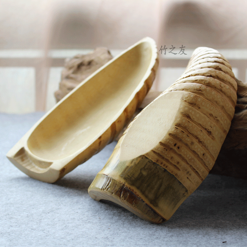 竹根盘家用手工竹制品工艺品创意茶点盘子日式水果竹编