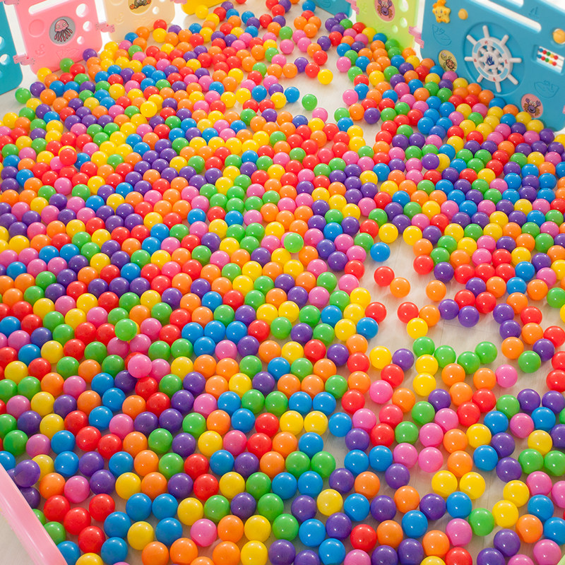 宝宝彩球玩具池海洋球儿童加厚塑料玩具球婴儿游乐场彩色球