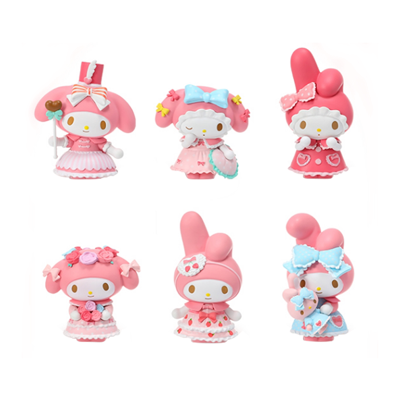 摆件miniso名创优品三丽鸥美乐茶话会盲盒迷你可爱爱小潮玩盲盒