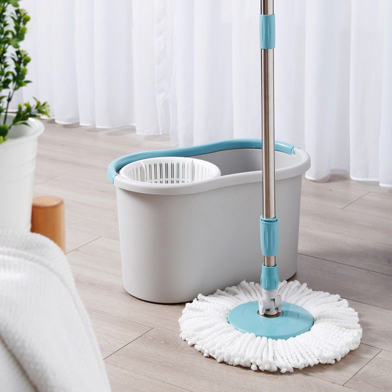 美丽雅旋转通用手压旋转拖把家用免手洗自动甩水地拖带桶赠拖把头