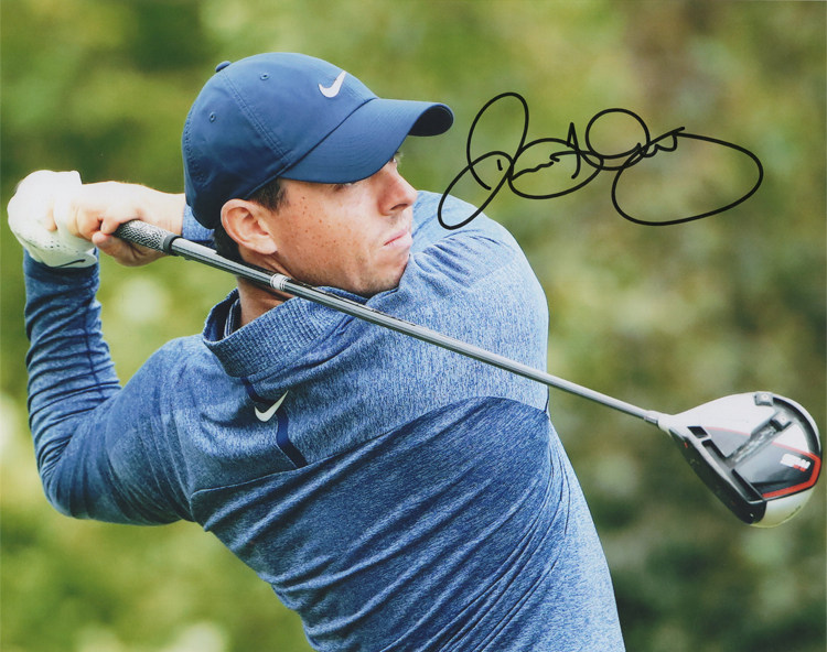 罗里麦克罗伊亲笔签名照片裱框sa证书高尔夫球手文化