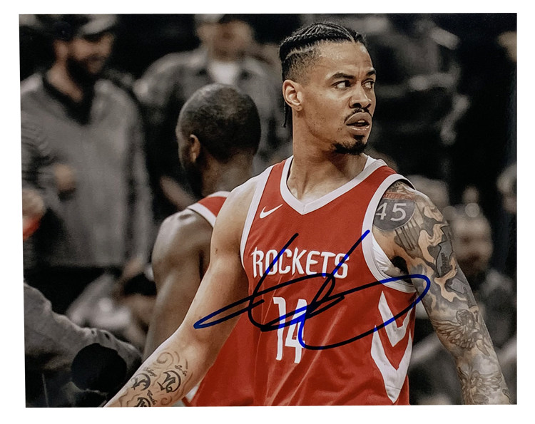 扣篮王杰拉杰拉德德格林亲笔签名照片火箭队格林裱框文化