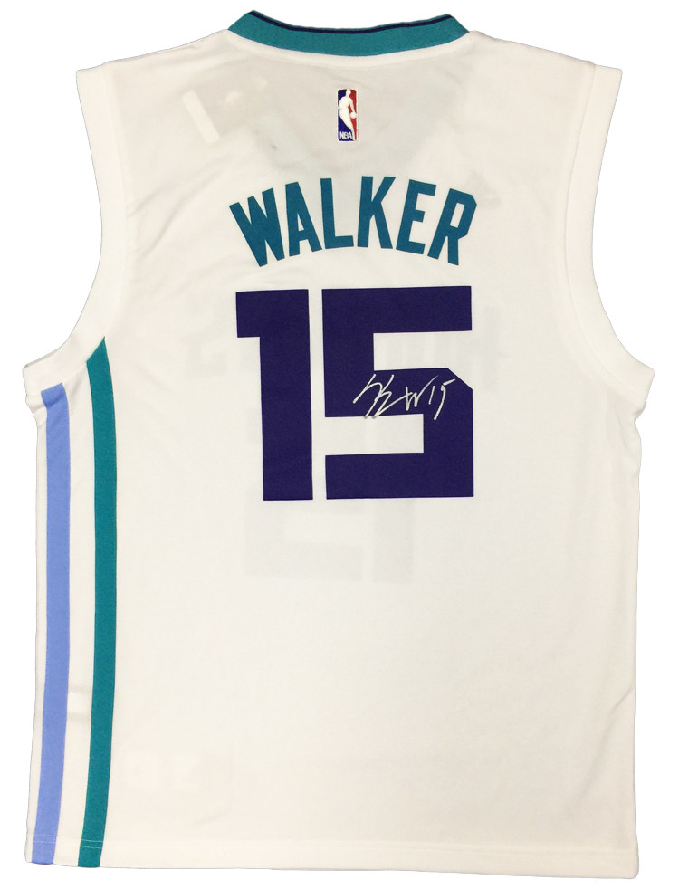 肯巴沃克亲笔签名黄蜂球衣白色15号篮球裱框文化