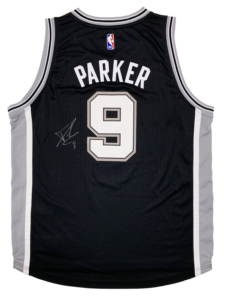 托尼帕克亲笔签名球衣马刺队帕克9号篮球裱框证书文化